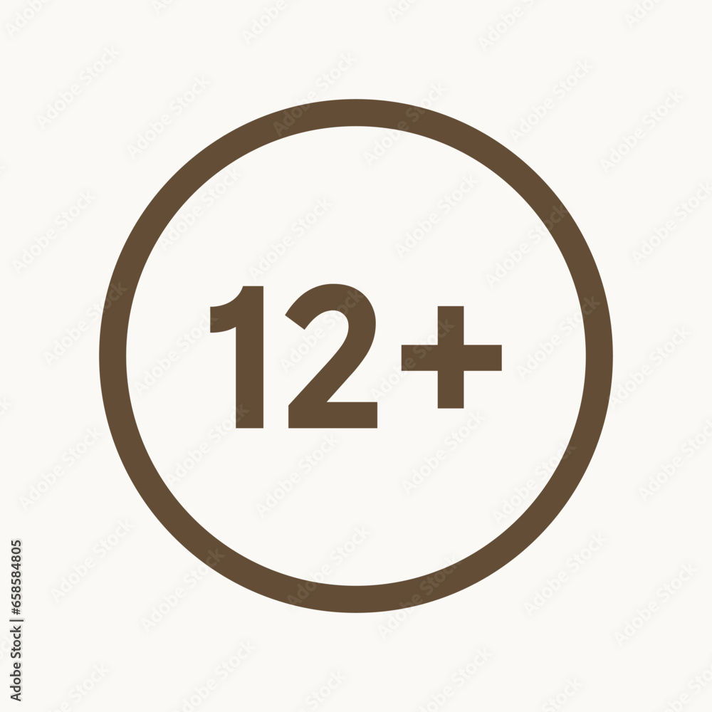 Tween-Friendly Icon - Suitable for Ages 12 and Up - Youth-Appropriate Graphics - Age-Verified - Vector Illustration for Preteen and Older Kid Content Tween-Friendly Icon - Suitable for Ages 12 and Up - Youth-Appropriate Graphics - Age-Verified - Vector Illustration for Preteen and Older Kid Content
