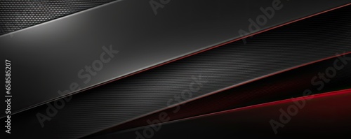 Modern abstract banner background in black with red line
