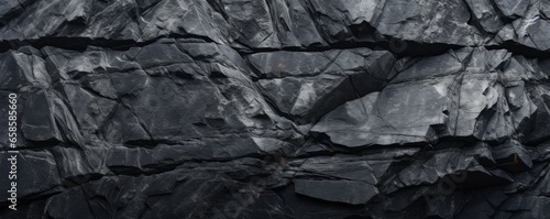 Dark grey stone wall texture background banner