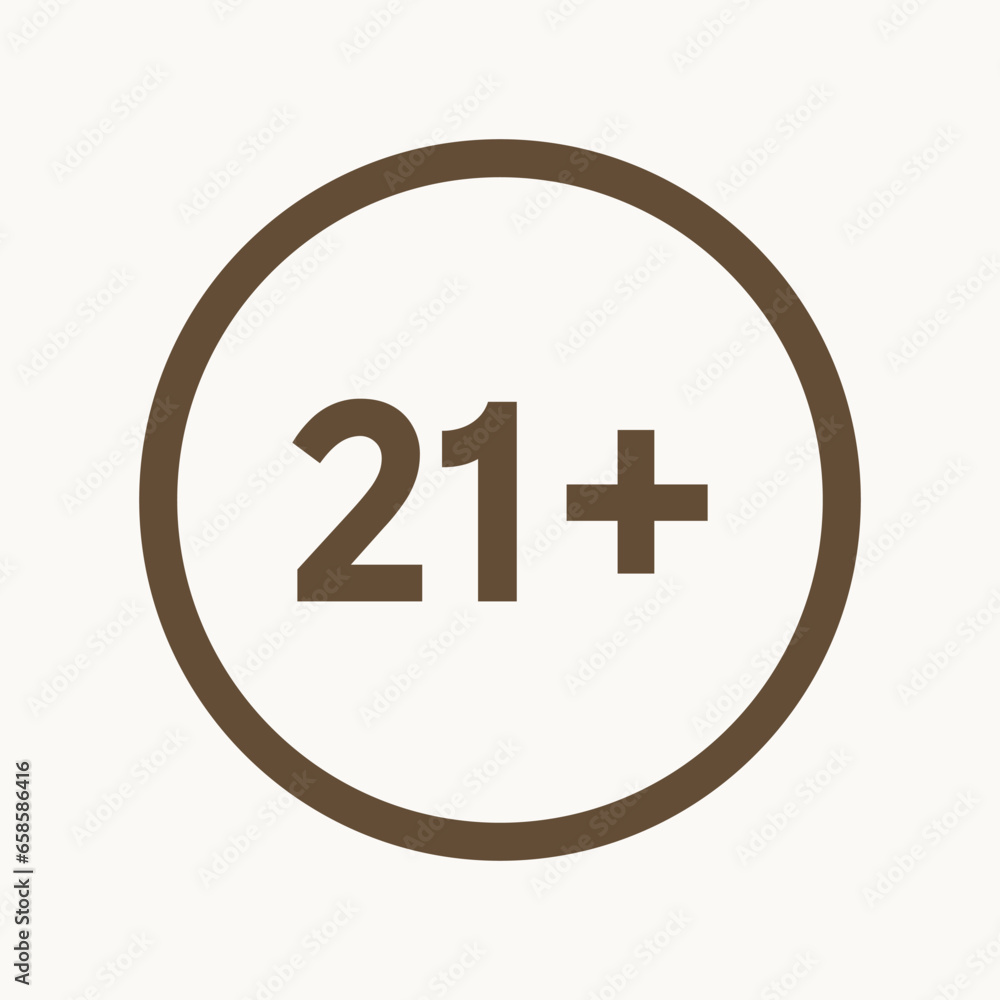 21+ Age Restriction Icon - Adult Content, Mature Audience, Alcohol and Gambling Restriction - Age Verification Required 21+ Age Restriction Icon - Adult Content, Mature Audience, Alcohol and Gambling Restriction - Age Verification Required