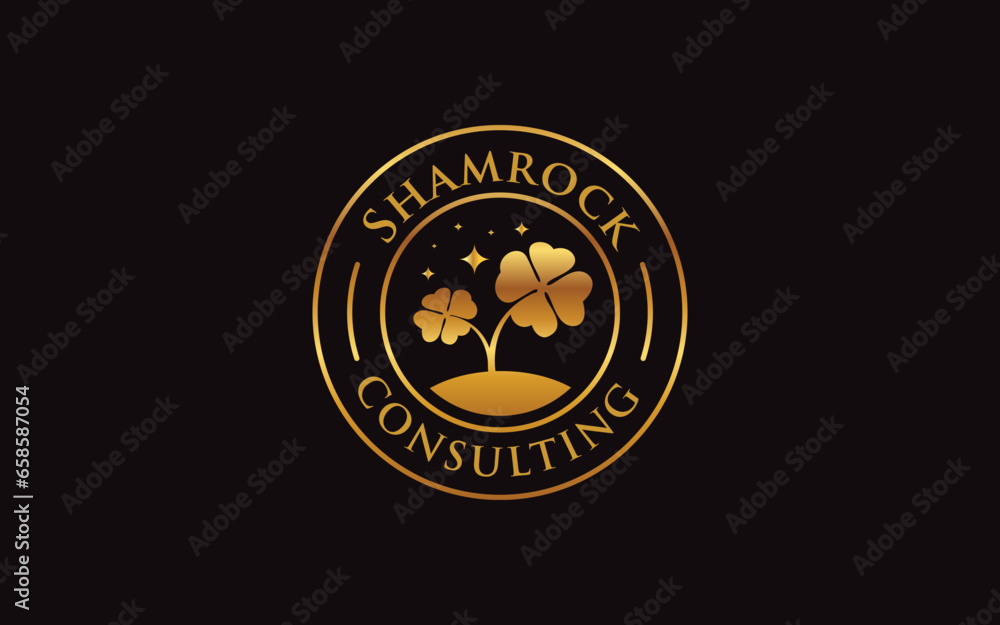 Illustration graphic vector of green clover or shamrock four leaf logo design template Illustration graphic vector of green clover or shamrock four leaf logo design template