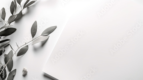 A sleek mockup of a poster with customizable design isolated on white background top view.