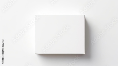 A clean mockup of a label with editable text and design isolated on white background top view.