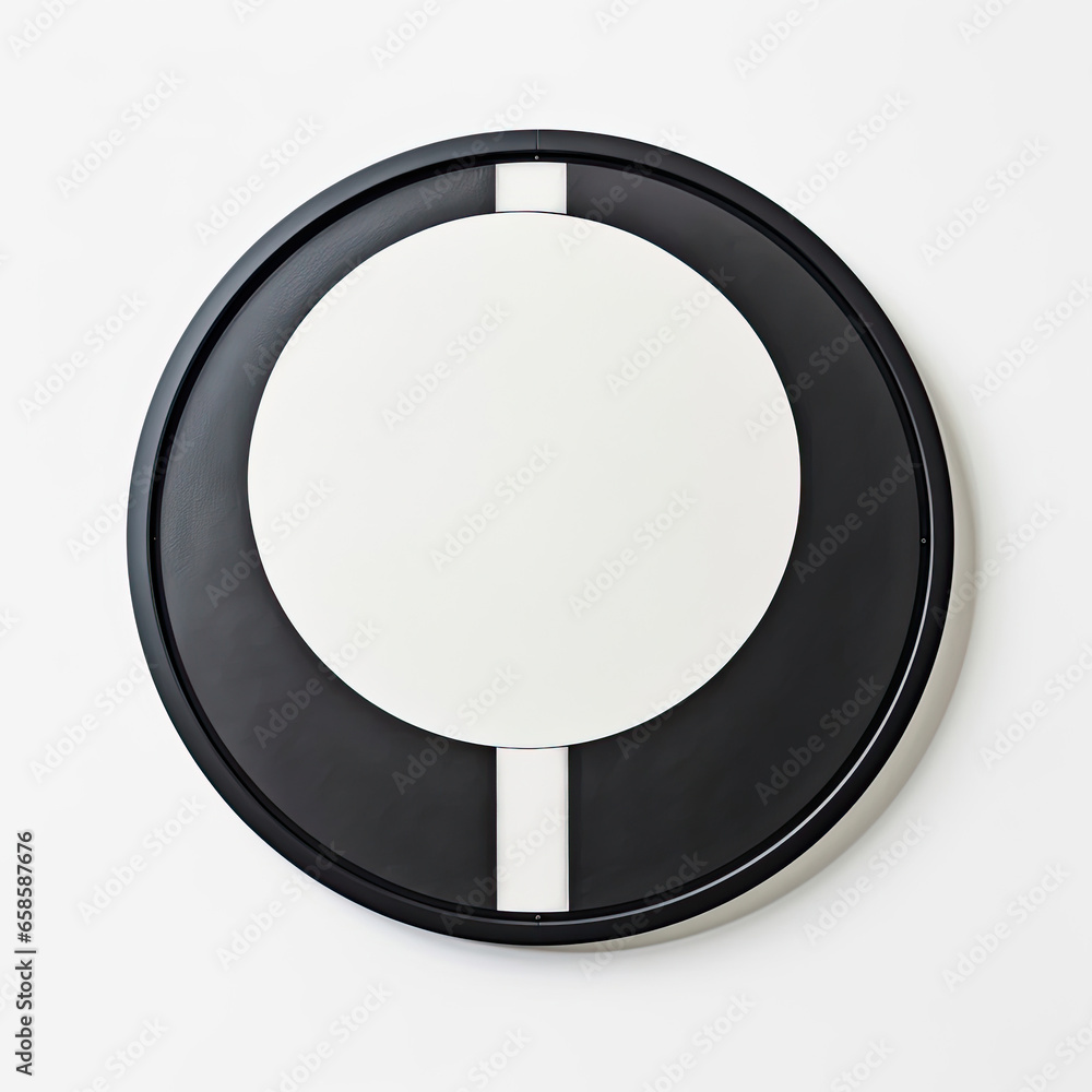 An accurate mockup of road signs isolated on white background top view. An accurate mockup of road signs isolated on white background top view.