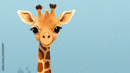 Cartoonish Baby Giraffe Vector