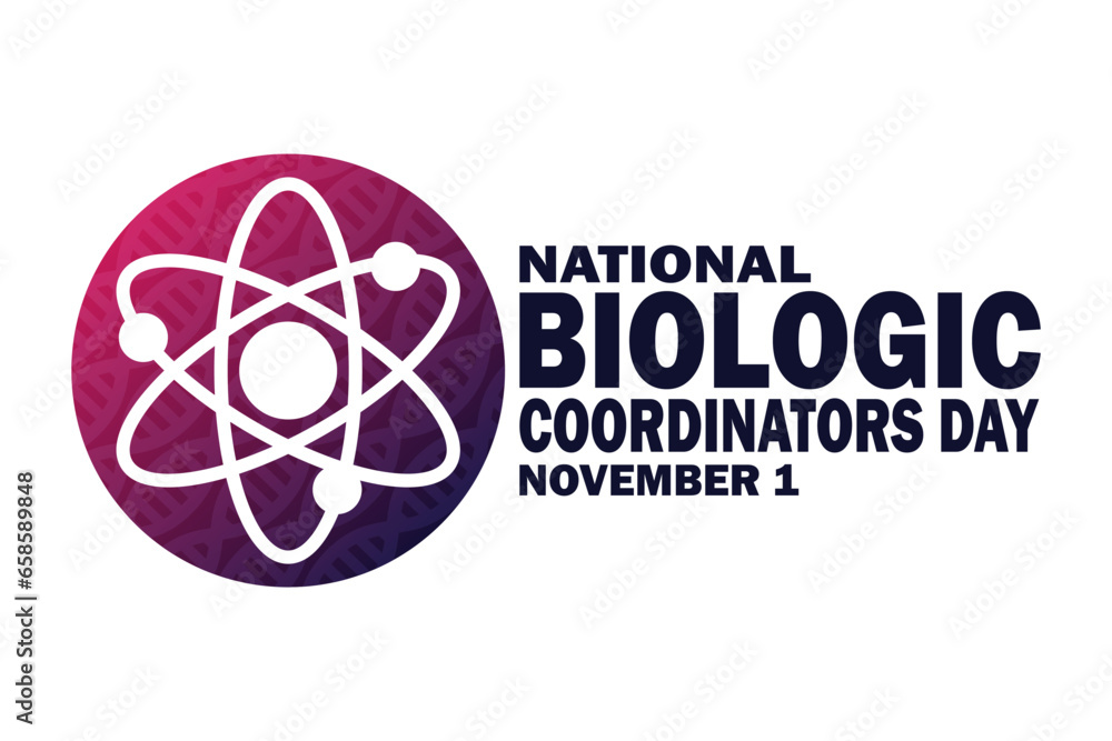 National Biologic Coordinators Day. November 1. Holiday concept. Template for background, banner, card, poster with text inscription. Vector EPS10 illustration.