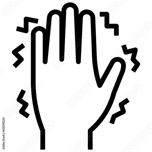 parkinson tremors filled outline icon,linear,outline,graphic,illustration