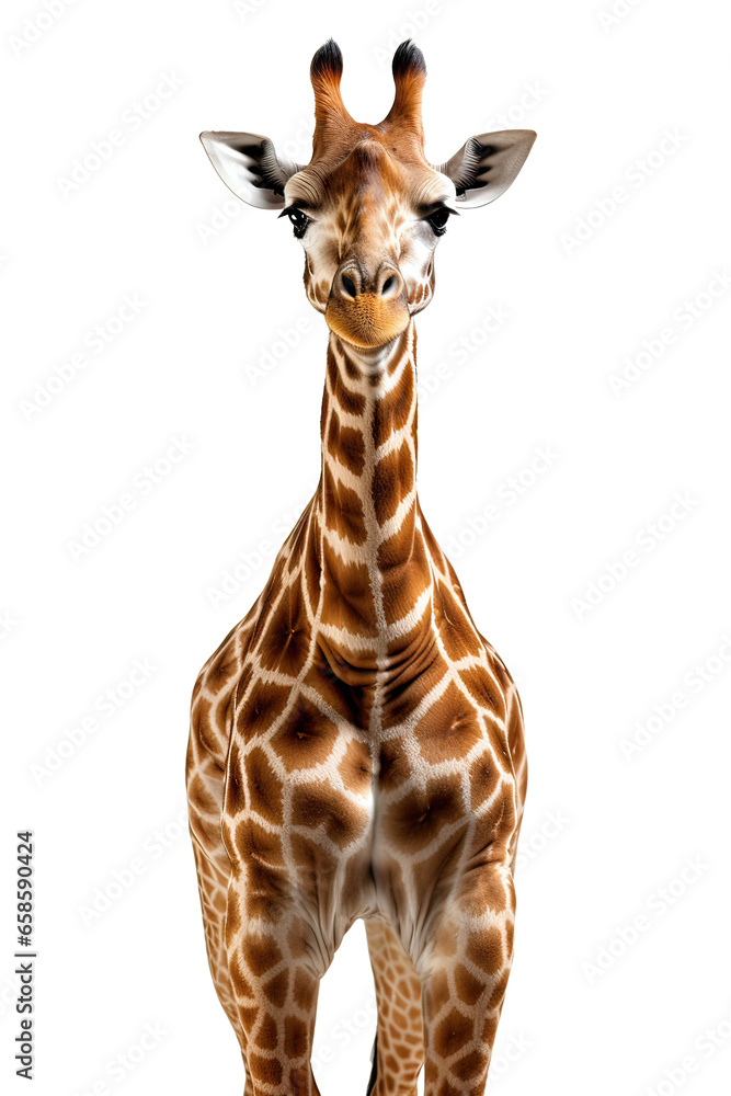 Fototapeta premium giraffe isolated on white