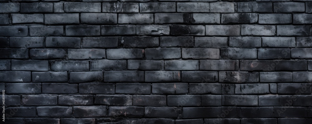 Dark grey bricks texture background for website page header