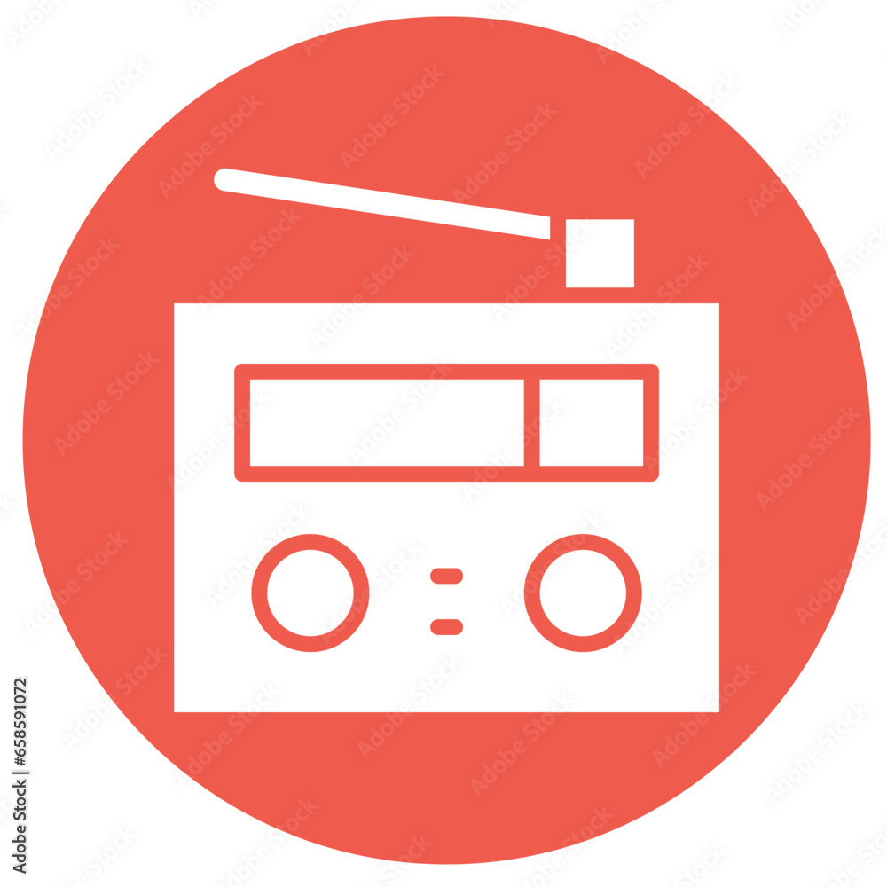 Radio Vector Icon Design Illustration Radio Vector Icon Design Illustration