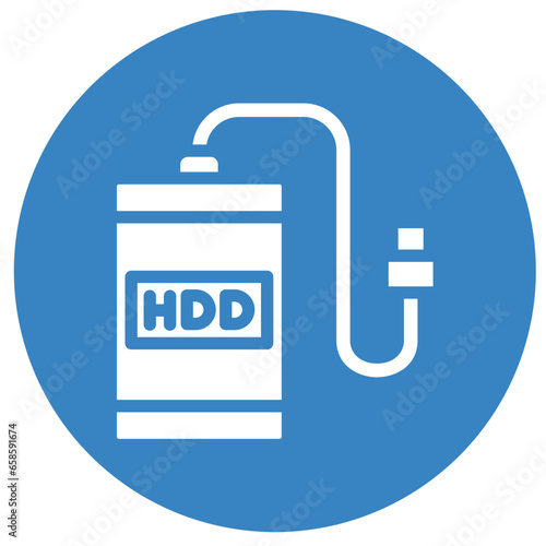 External hard drive Vector Icon Design Illustration