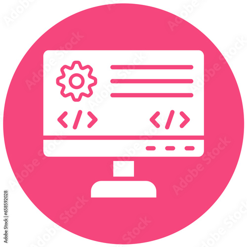 Backend Vector Icon Design Illustration