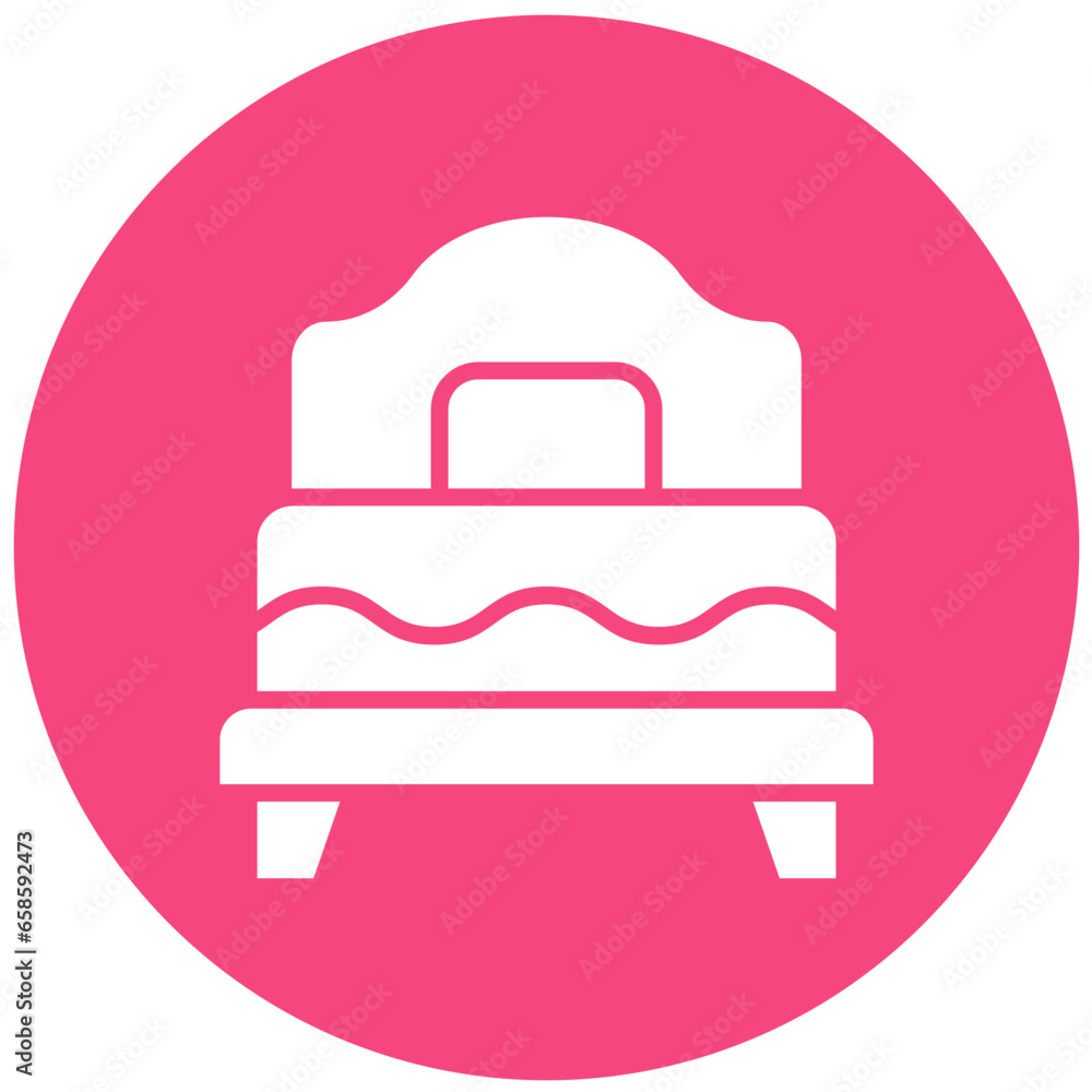 Single Bed Vector Icon Design Illustration Single Bed Vector Icon Design Illustration