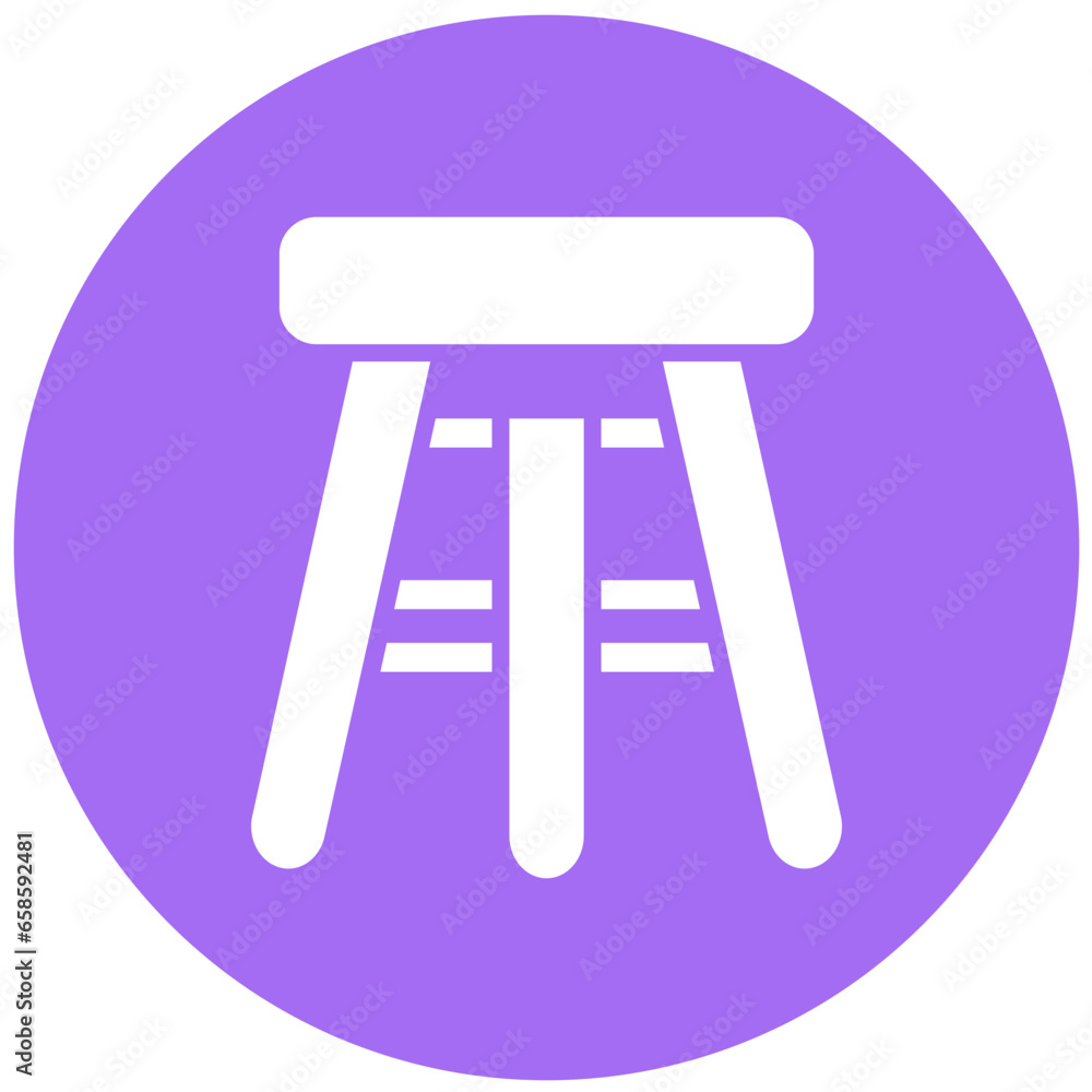 Bar Stool Vector Icon Design Illustration Bar Stool Vector Icon Design Illustration