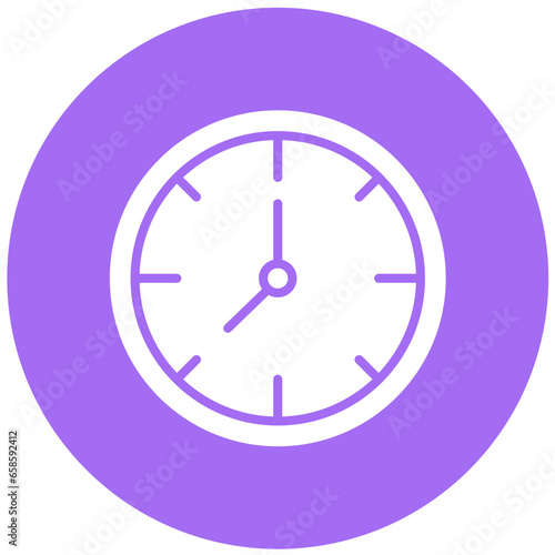 Wall Clock Vector Icon Design Illustration
