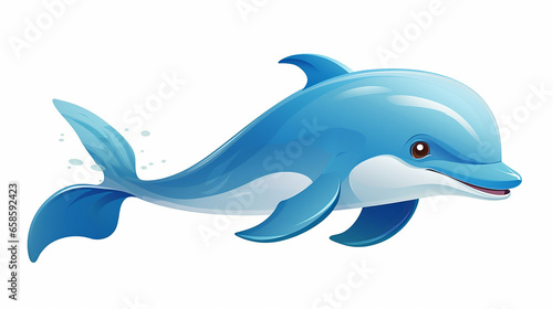 Minimal Style: Dolphin Vector