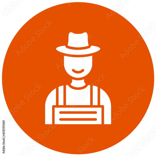 Farmer Vector Icon Design Illustration