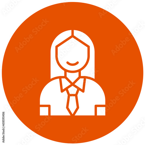 Businesswoman Vector Icon Design Illustration
