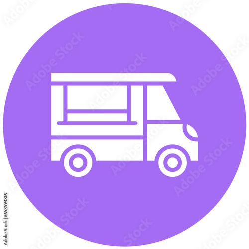Coffee Truck Vector Icon Design Illustration