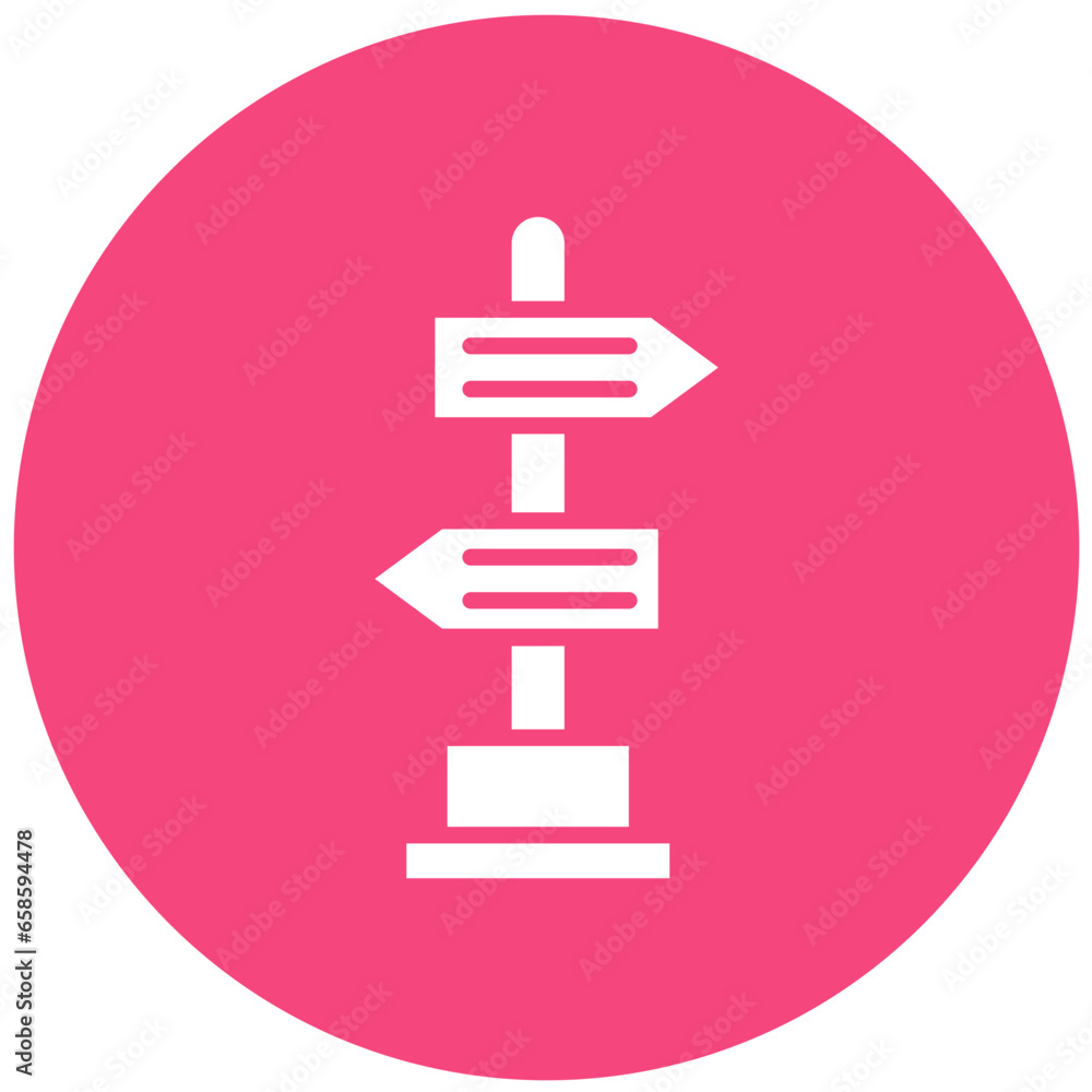 Road Sign Vector Icon Design Illustration Road Sign Vector Icon Design Illustration