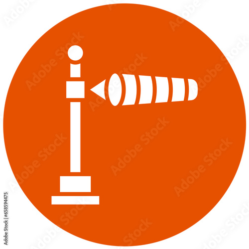 Windsock Vector Icon Design Illustration