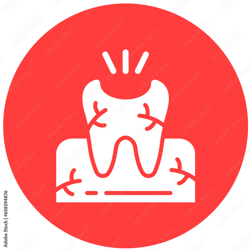 Broken Tooth Vector Icon Design Illustration Broken Tooth Vector Icon Design Illustration