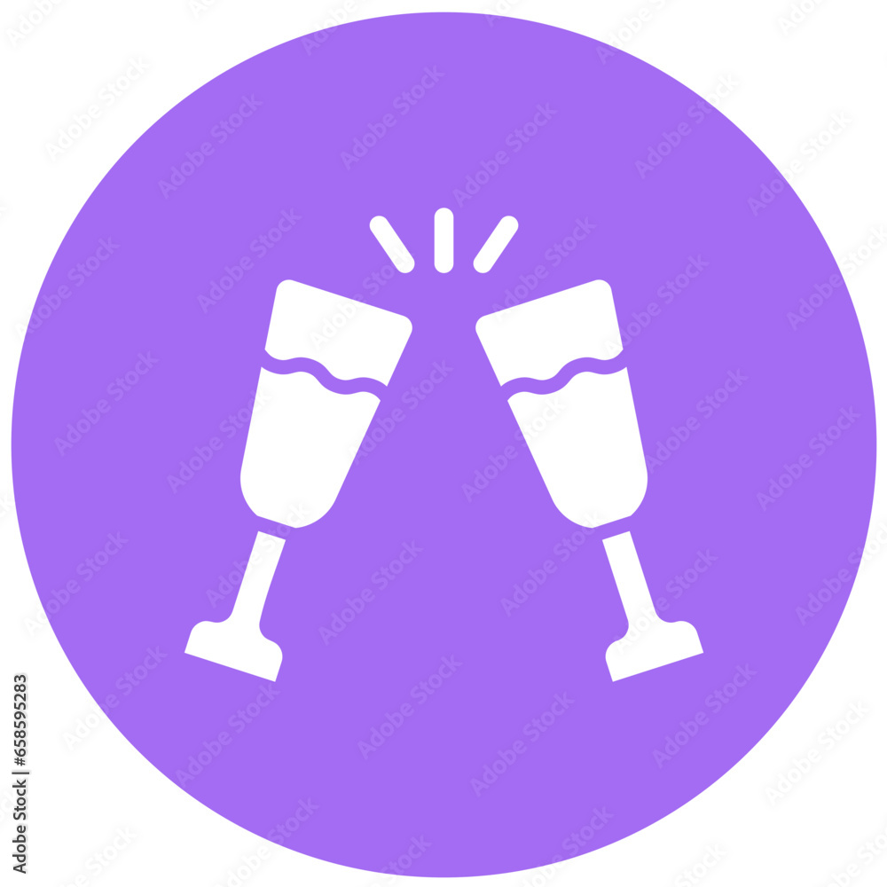 Obraz premium Alcoholic Drink Vector Icon Design Illustration