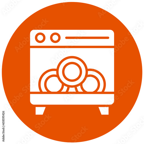 Dishwasher Vector Icon Design Illustration