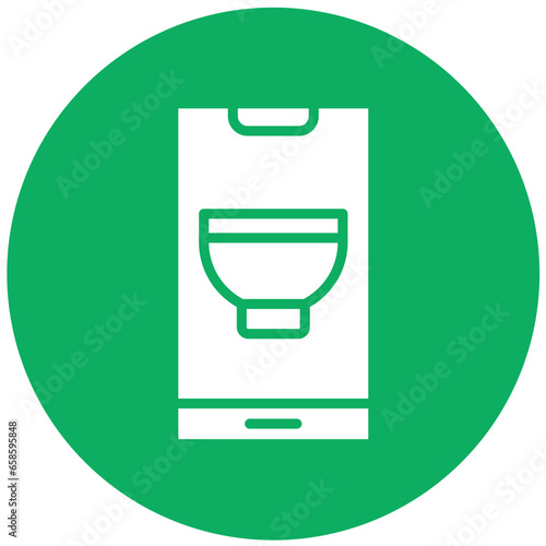 Mobile Recipe Vector Icon Design Illustration
