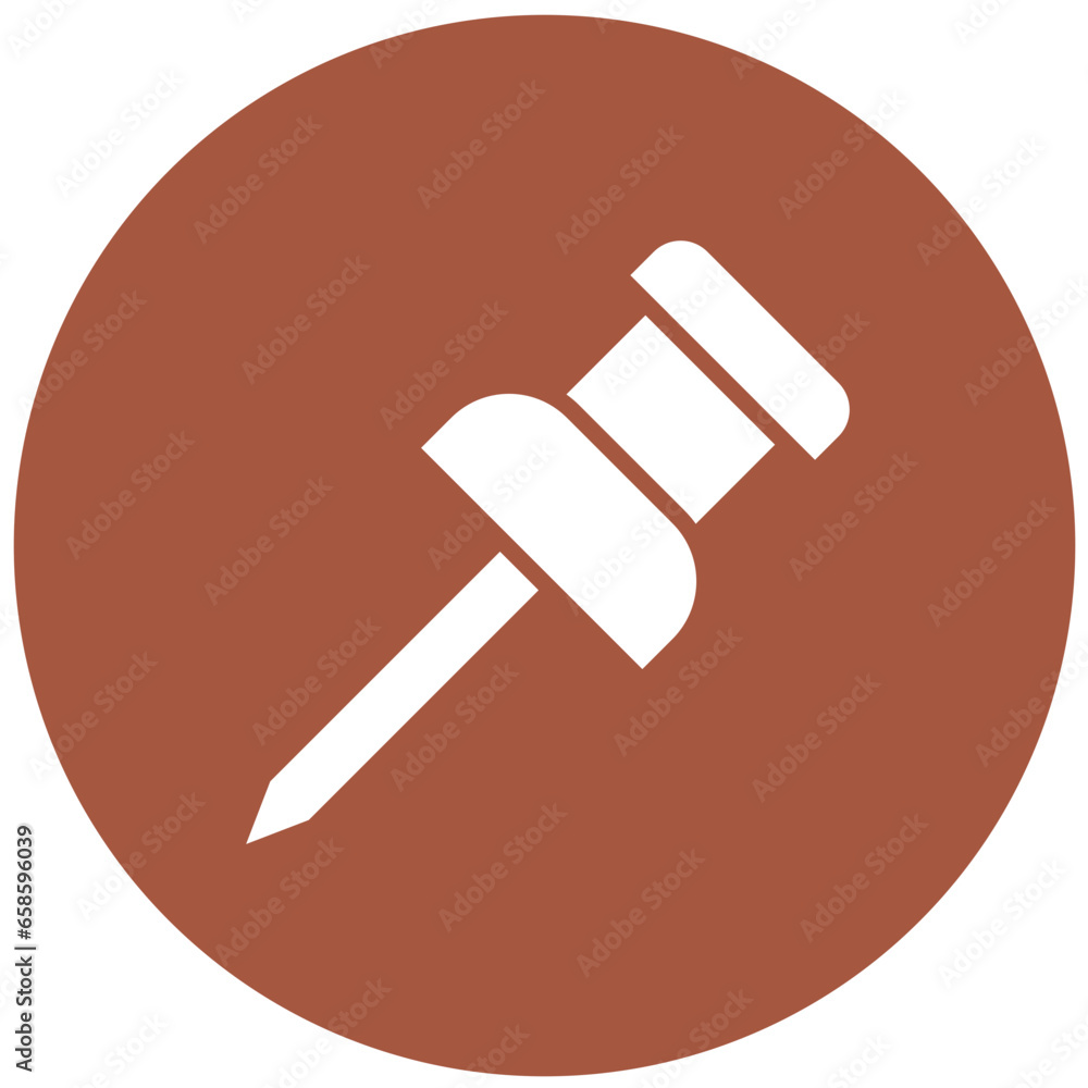 Push Pin Vector Icon Design Illustration Push Pin Vector Icon Design Illustration