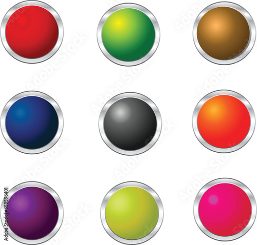 Free Download muilti collor round button - GFXLoad