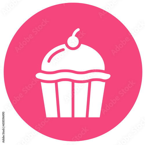 Cupcake Vector Icon Design Illustration