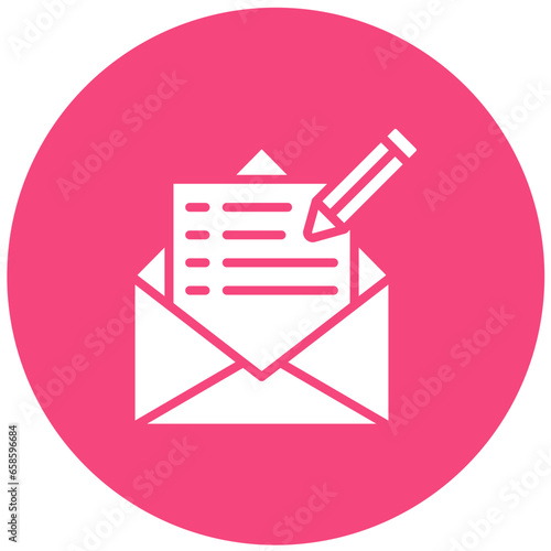 Write Mail Vector Icon Design Illustration