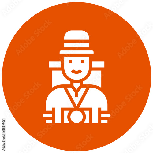 Canvas Print Tourist Vector Icon Design Illustration