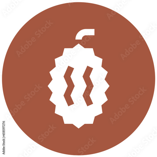 Durian Vector Icon Design Illustration