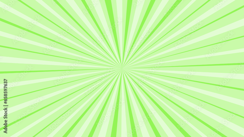 Green sunburst background with rays Green sunburst background with rays
