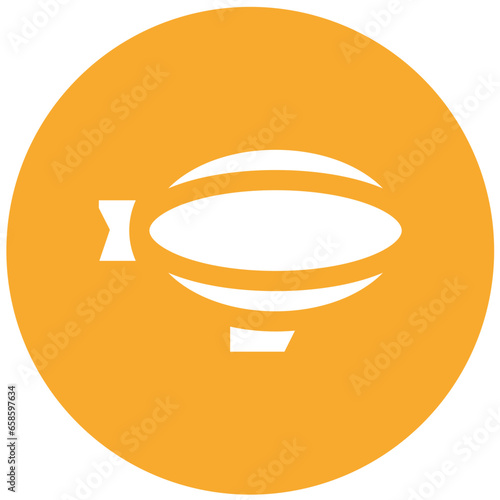 Flying Airship Vector Icon Design Illustration