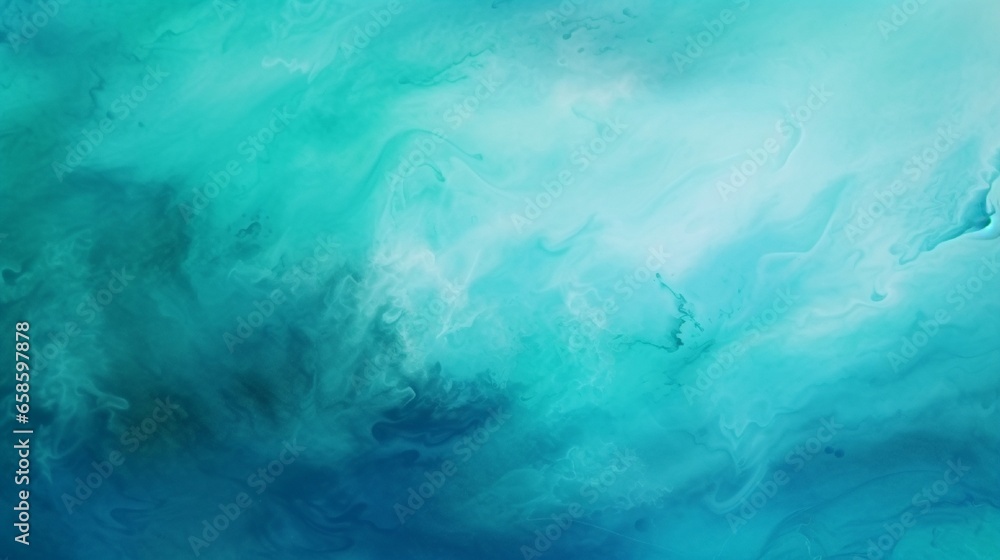Abstract art teal blue green gradient paint background with liquid fluid grunge texture in concept winter, ocean