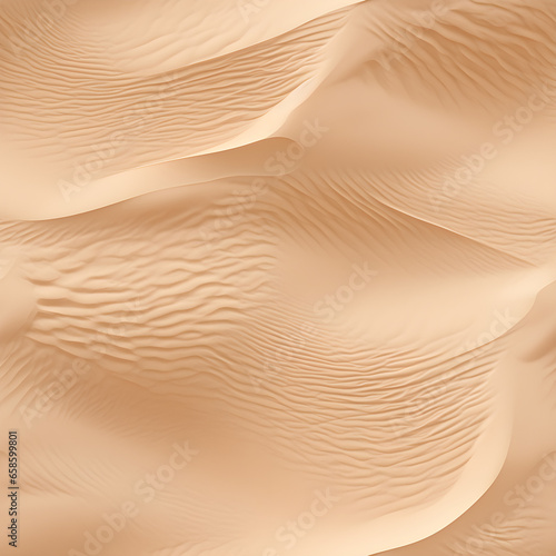 Seamless white sandy beach or desert sand dunes tileable texture. Boho chic light brown clay colored summer repeat pattern background. A high resolution 3D. Generative AI © PSCL RDL
