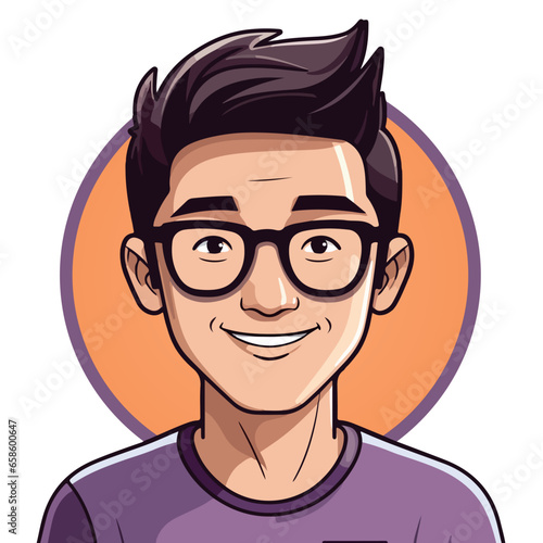 Geek Boy Vector illustration