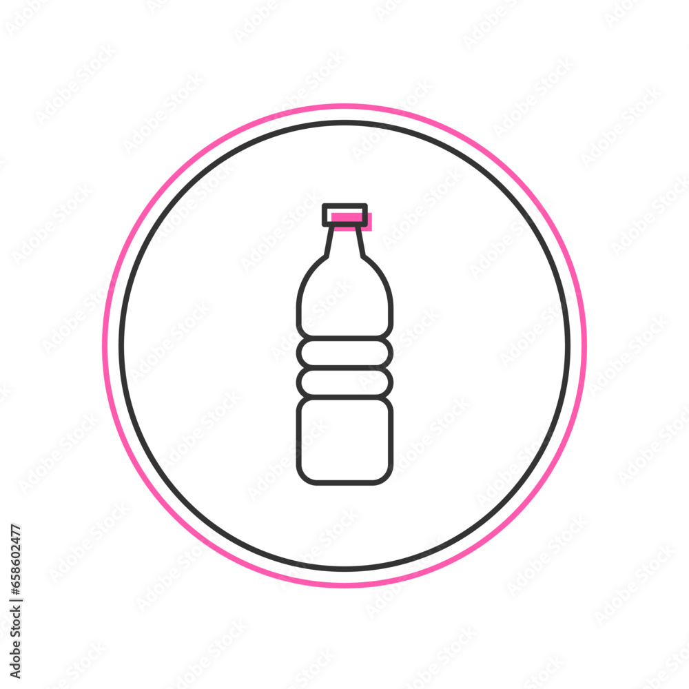 Filled outline Bottle of water icon isolated on white background. Soda aqua drink sign. Vector Filled outline Bottle of water icon isolated on white background. Soda aqua drink sign. Vector