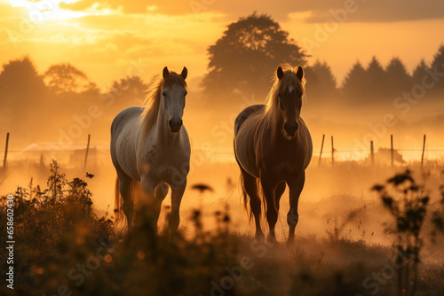 horse in sunset © Nature creative