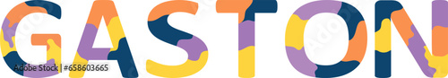 Photos Gaston Colorful 3d Abstract Text name