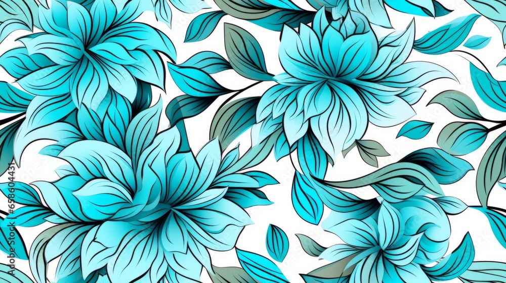 Seamless floral pattern, Generative AI Seamless floral pattern, Generative AI