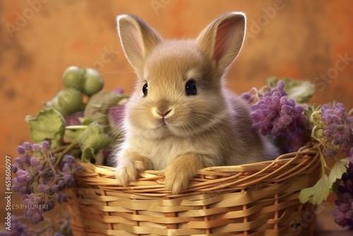 adorable bunny. Generative AI