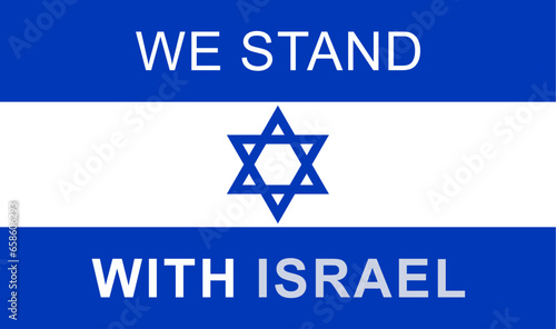 We Stand With ISRAEL support poster