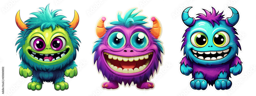 Cute Funny Monster Illustration