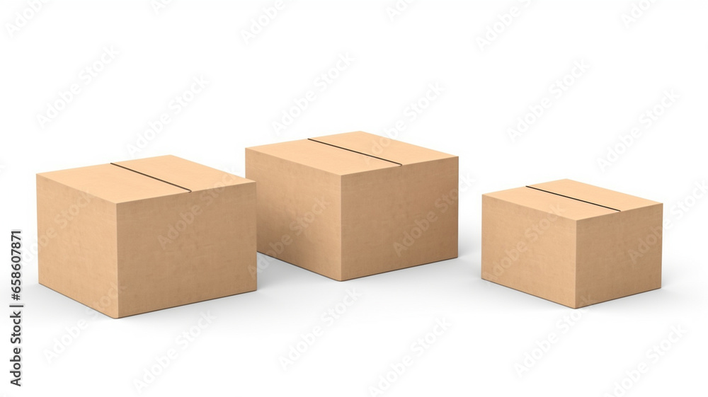 Three cardboard boxes isolated on white background. 3d illustration. Mock up.
generativa IA Three cardboard boxes isolated on white background. 3d illustration. Mock up.
generativa IA
