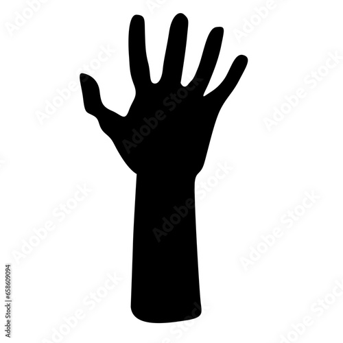 zombie hand shape