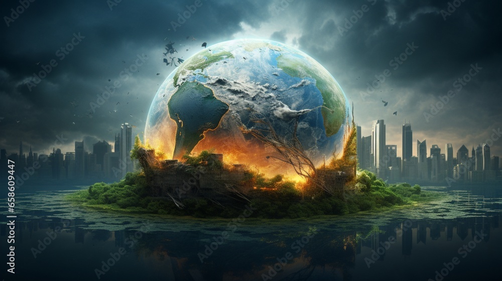 an artwork symbolizing the global efforts to combat climate change through international cooperation. an artwork symbolizing the global efforts to combat climate change through international cooperation.